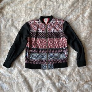 Rafaella Weekend Boho Print Zip Up Light Jacket